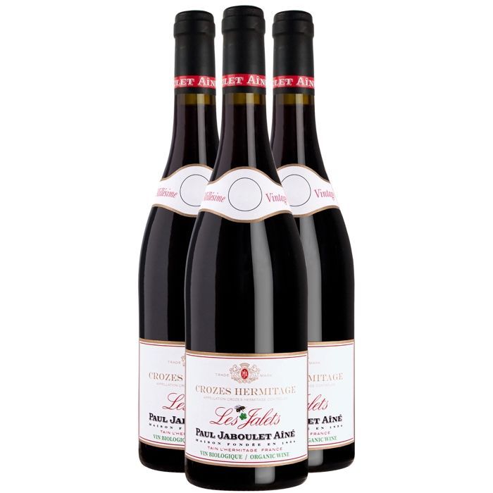 Paul Jaboulet Ainé Crozes-Hermitage Les Jalets 2023 - Vino rosso della Valle del Rodano (3x75cl) Biologico