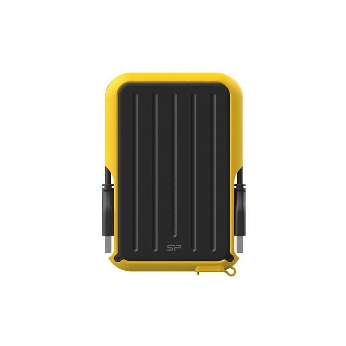 Disco rígido externo - Silicon Power - Armor A66 - 5 TB - Amarelo - Resistente a impactos IPX4
