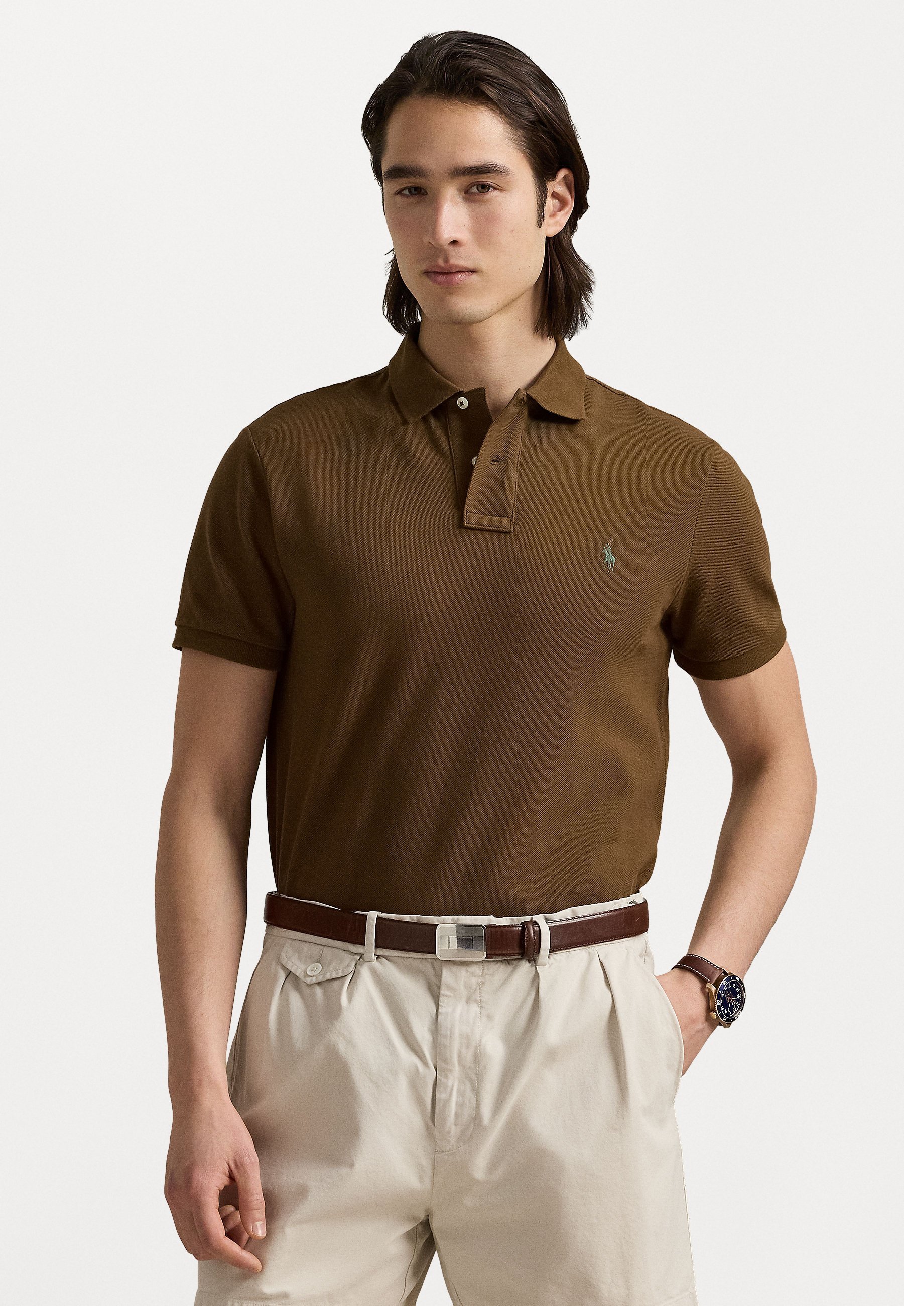 Polo Ralph Lauren MANICA CORTA - Polo - marrone naturale