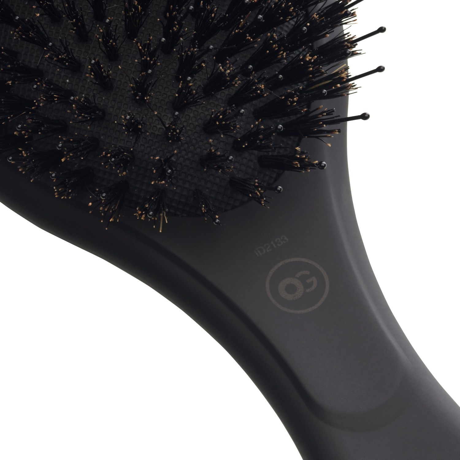 Spazzola piatta e a paletta Olivia Garden EXPERT Expert Care con setole ovali in cinghiale e nylon, colore nero - 1 pezzo