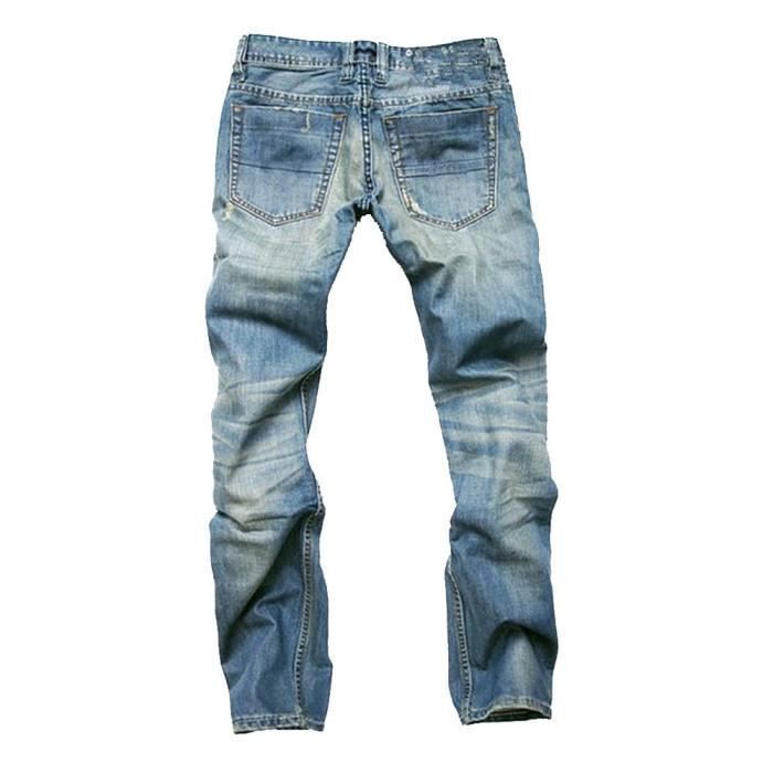 Herenjeans - MOBIGARLAN - Slim Fit - Gescheurd - Blauw FBC157