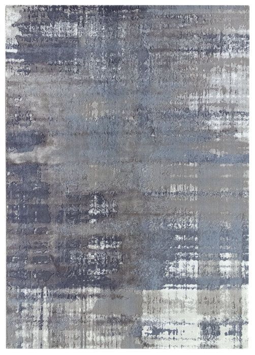 Tapis Contemporain en Laine Alpes HAMID, Tapis Doux Moderne,   ( Gris Turquoise, 300 x 200 cm )