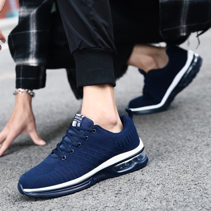 Zapatillas deportivas para hombre - KIANII - Resistentes al desgaste - Ligeras - Antideslizantes - Azules