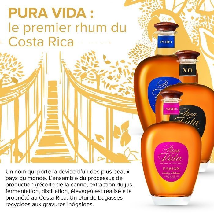 PURA VIDA - XO - Aged Rum - 40.0% ABV - 70 cl