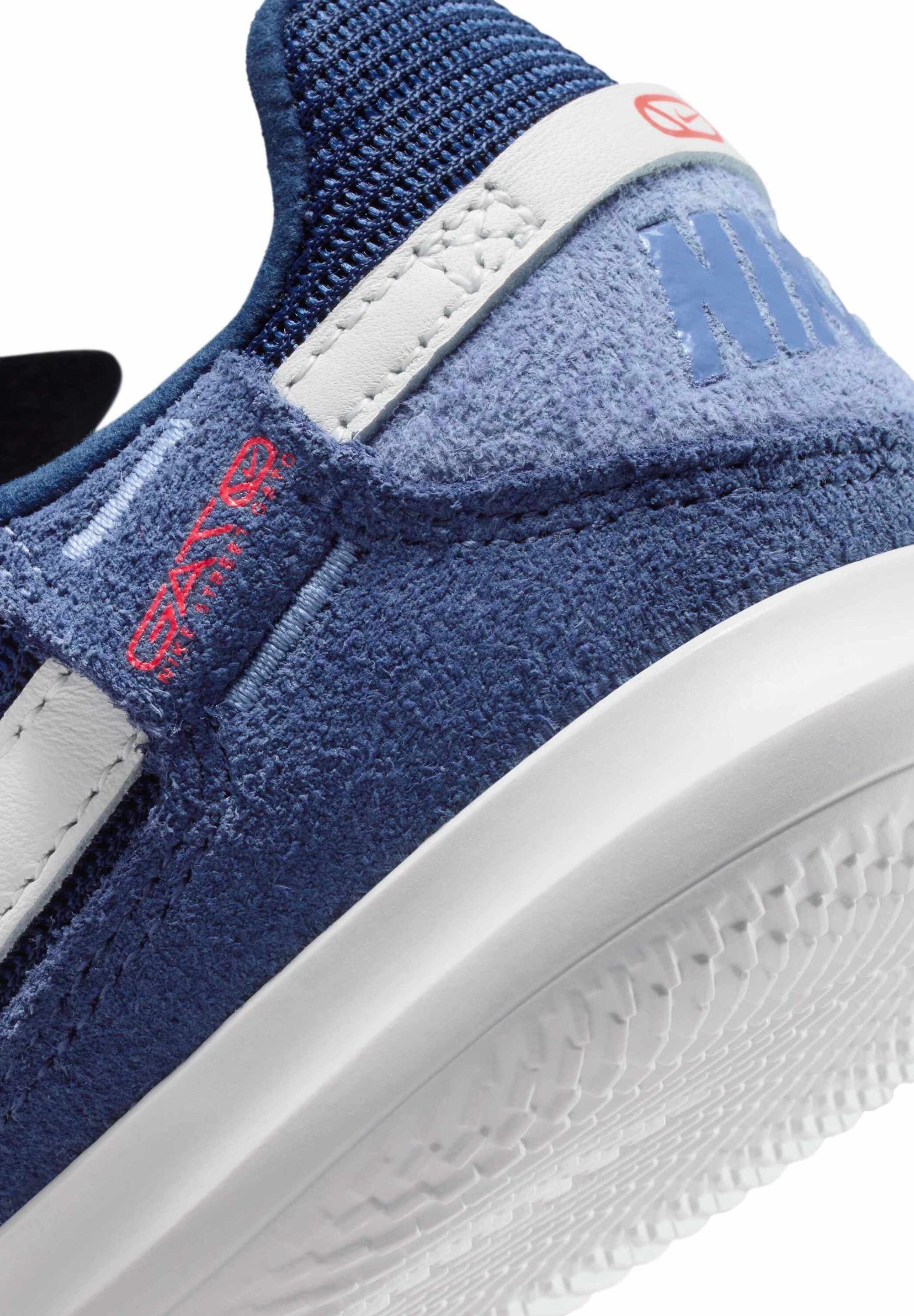 Nike Performance JR STREETGATO UNISEX - Zaalvoetbalschoenen - paars leisteen/summit wit/geschuurd paars
