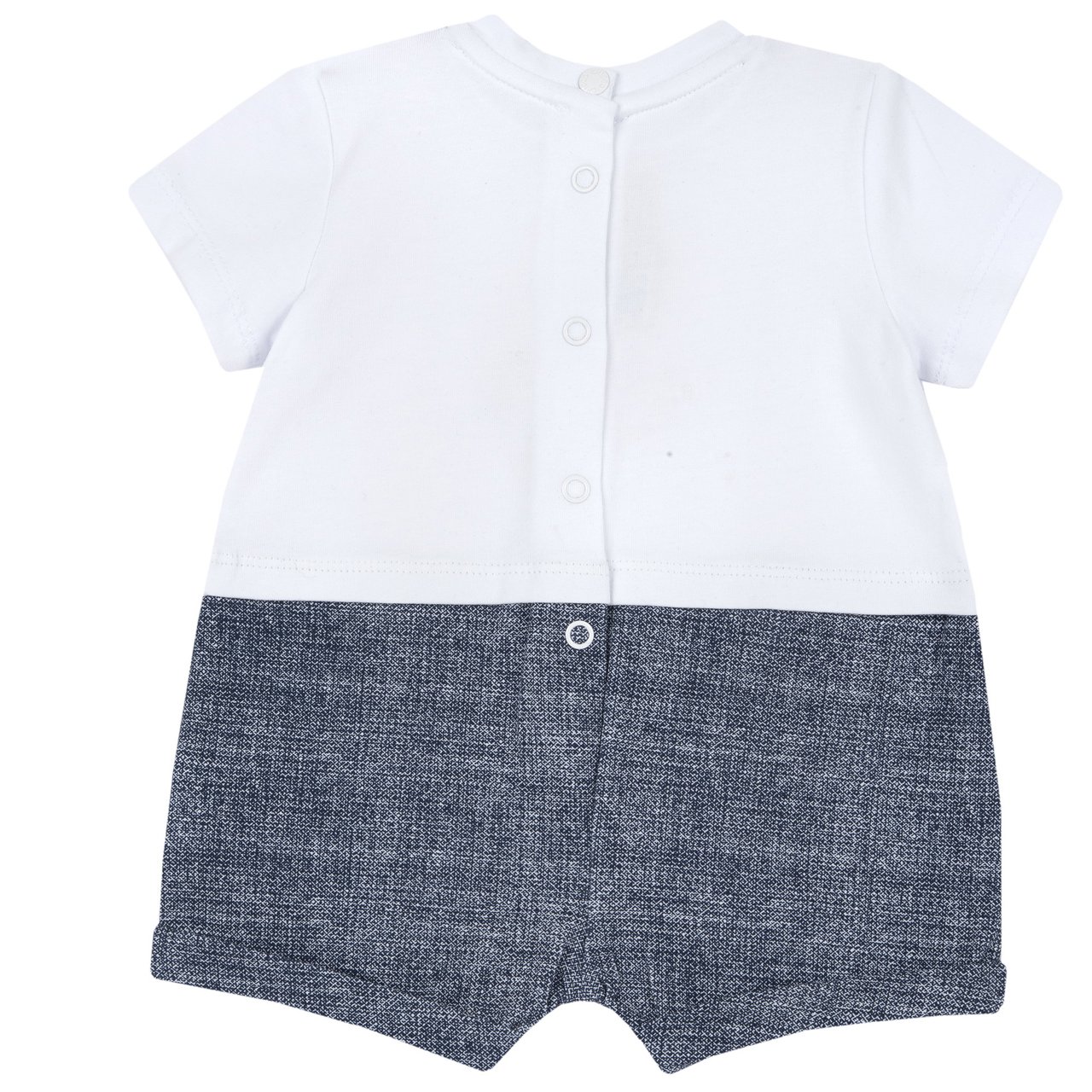 Grenouillère pour bébé avec bretelles et nœud papillon