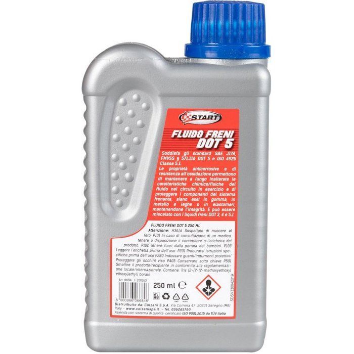 Fluido de freio START DOT 5 250ml - Anticorrosivo e resistente à oxidação para carros