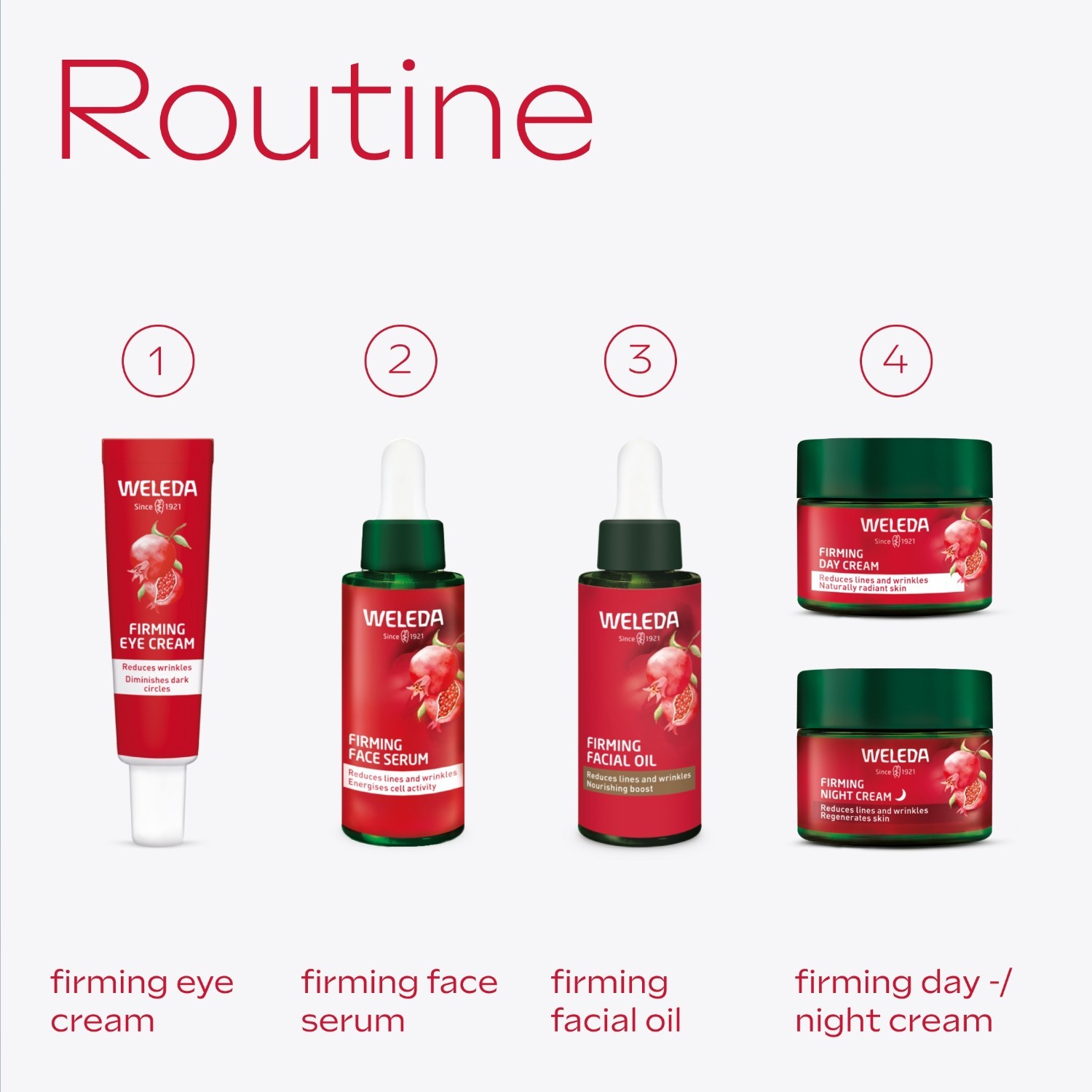 Weleda granatų stangrinamasis dieninis kremas su granatais ir maca peptidais - 40 ml