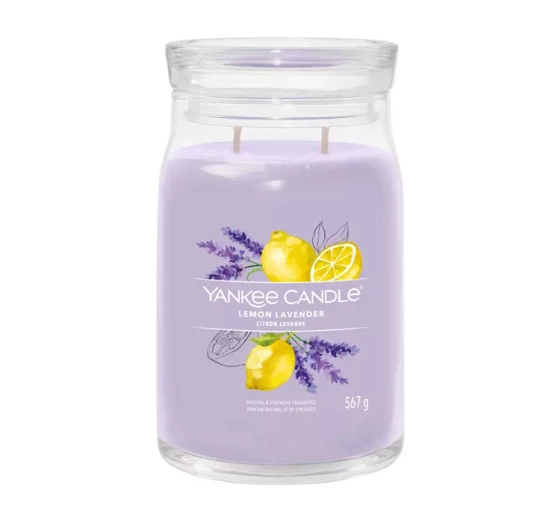 Yankee Candle Signature duża świeca zapachowa Lemon Lavender 567 g