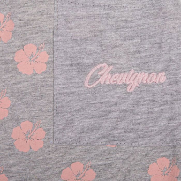 Vestido infantil de tirantes con estampado floral y botones en la parte delantera - CHEVIGNON