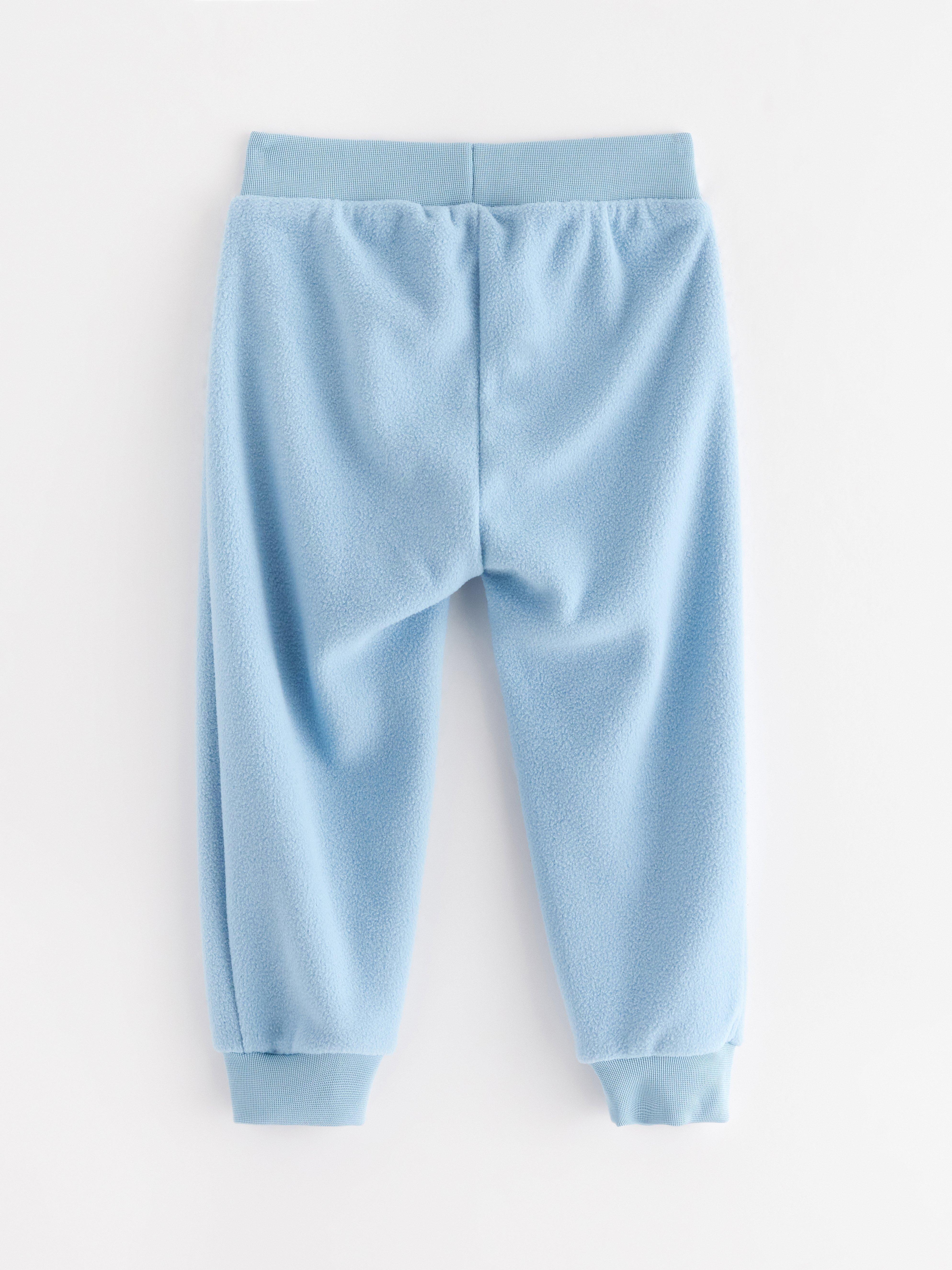 Calça de moletom de lã azul claro