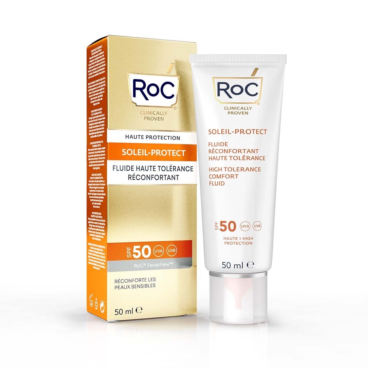 RoC RoC Soleil Protect Fluide Réconfortant Visage SPF50+ 50ml
