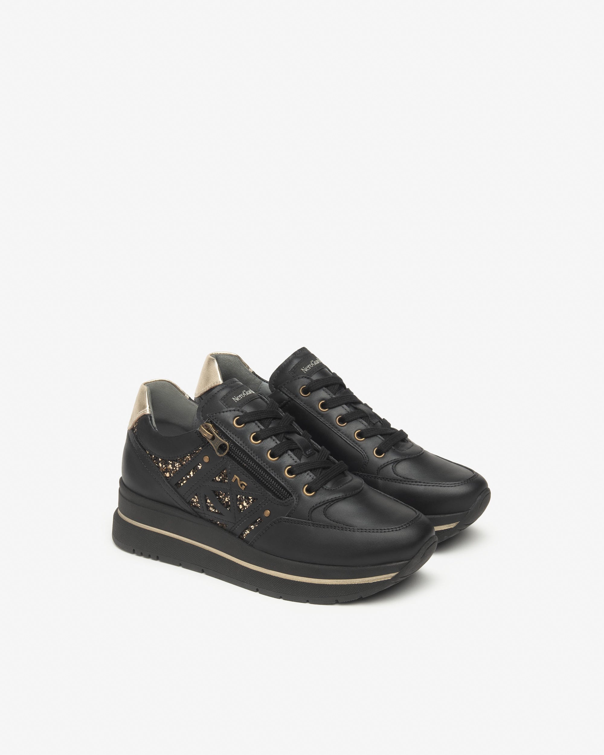  Damen-Sneaker aus Leder und Funktionsmaterial