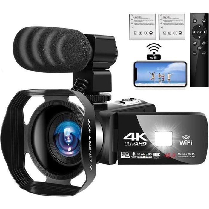 Videocamera 4K - 48 MP - 3,0 pollici - Zoom 18x