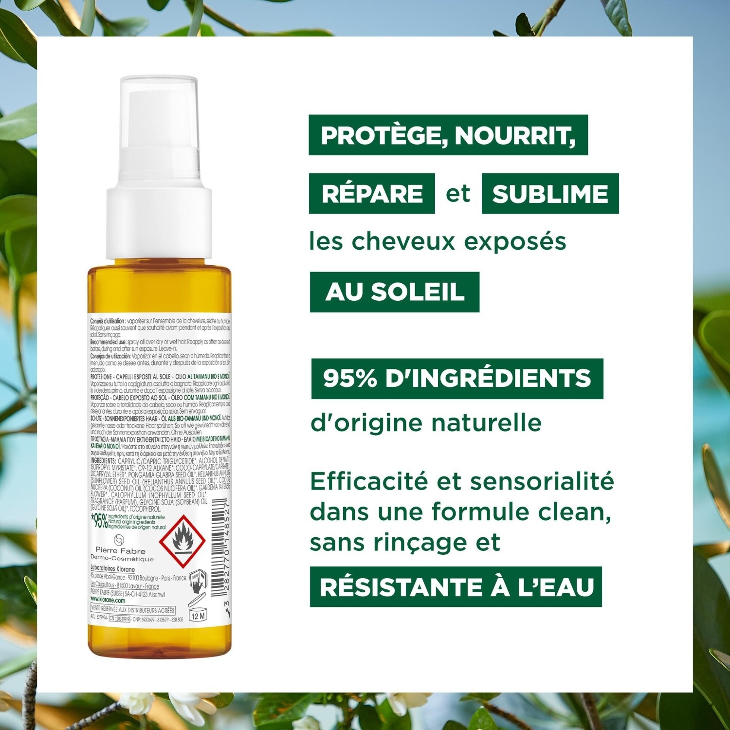Klorane Huile au Tamanu BIO et au Monoi