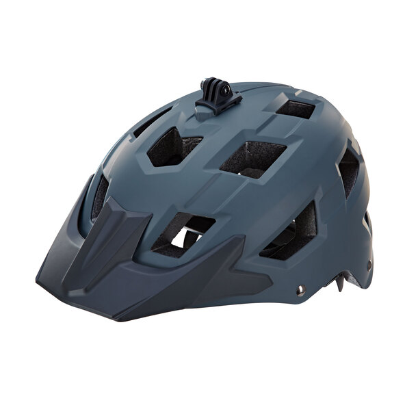 Fietshelm met houder voor actiecamera, grijs, 54-58 cm
