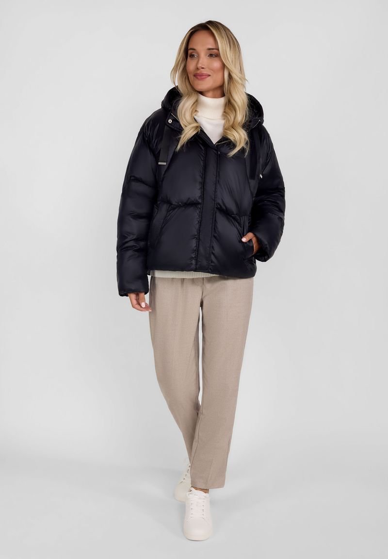 RESPECT VESTE D'HIVER MATELASSÉE À CAPUCHE ET FERMETURE ÉCLAIR - Noire