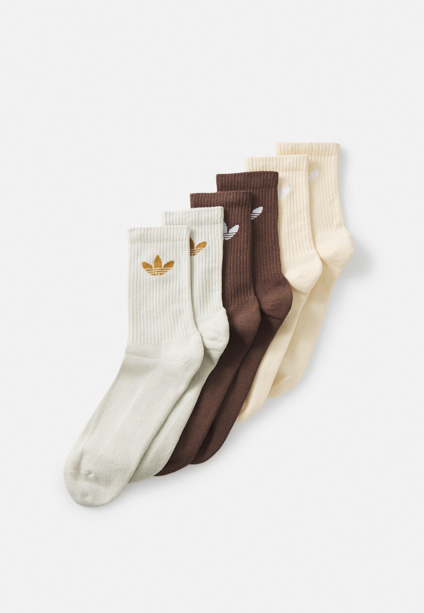 adidas Originals TR CREW S 6PACK - Sokken - bruin/puttygrijs/kristalzand