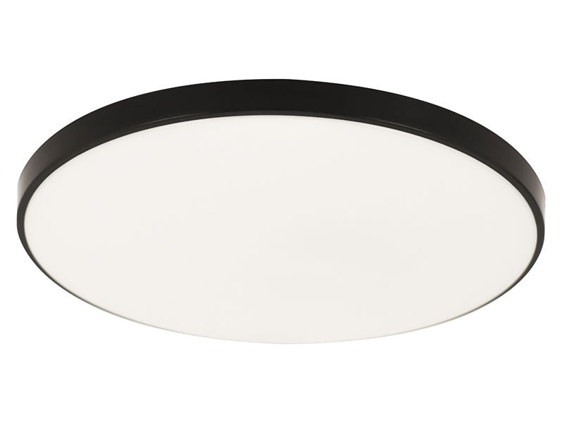 Plafon łazienkowy Dowbor LED 27 cm biało-czarny