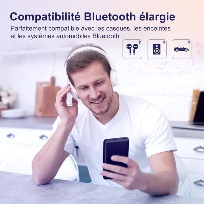 Lecteur MP3 80GB avec WiFi Bluetooth - écran Tactile IPS 4 Pouces, Lecteur de Musique pour Enfants, Lecteur MP4 Android avec Spotify