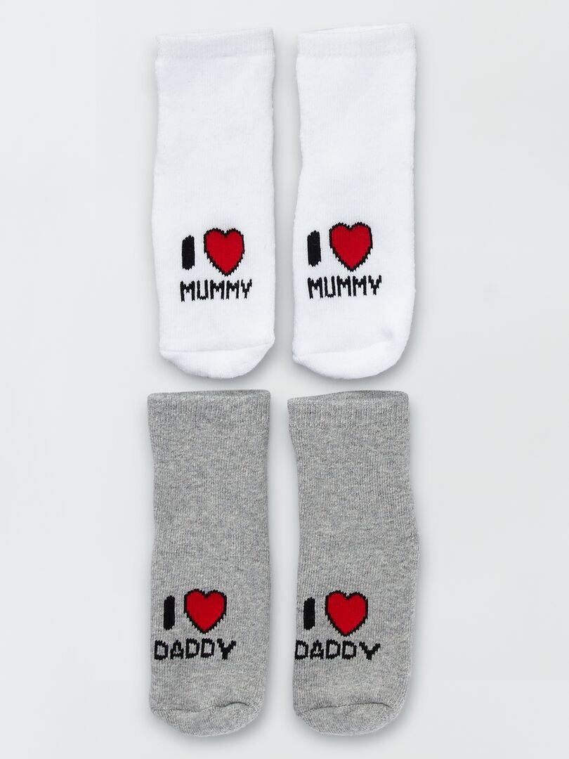 Conjunto de 2 pares de calcetines de punto bouclé - amor