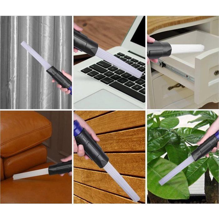 6-piece vacuum cleaner accessory set: with connector, furniture brush, crevice tool, vacuum nozzle, nozzle