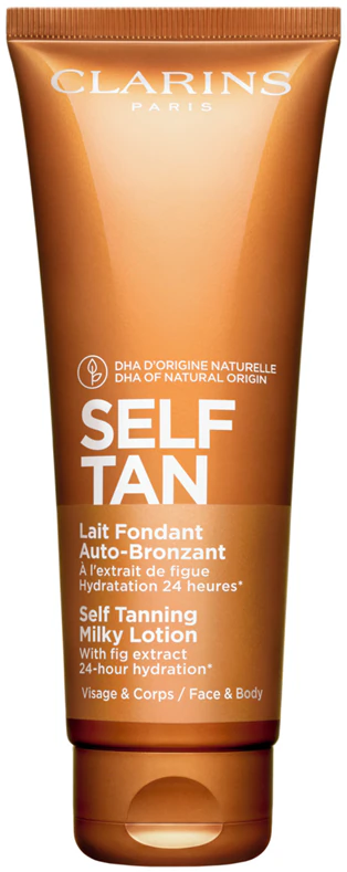 Clarins Self Tan Milky Lotion – Selbstbräunungsmilch für Körper und Gesicht