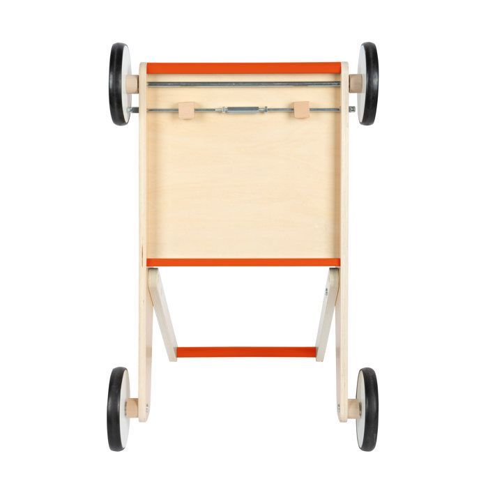 Andador de empuje - PIE PEQUEÑO - Cobre - Naranja - Ayuda para los primeros pasos - Entrenamiento del equilibrio