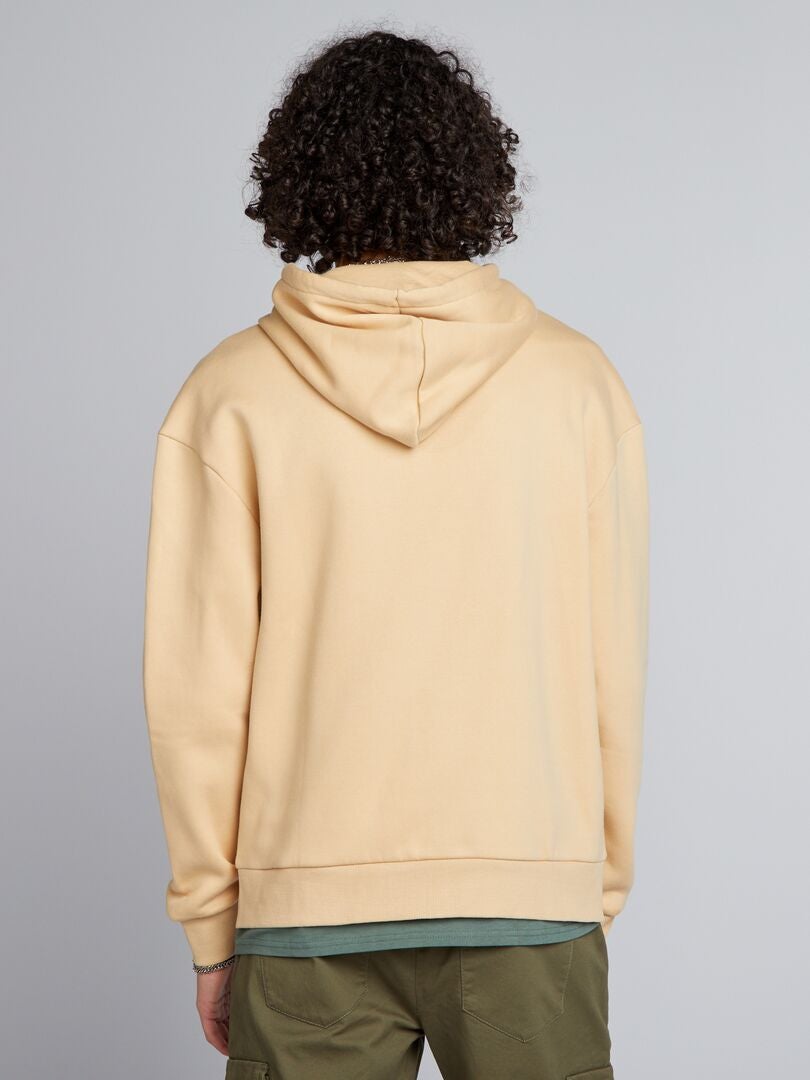 Sudadera con cremallera - BEIGE