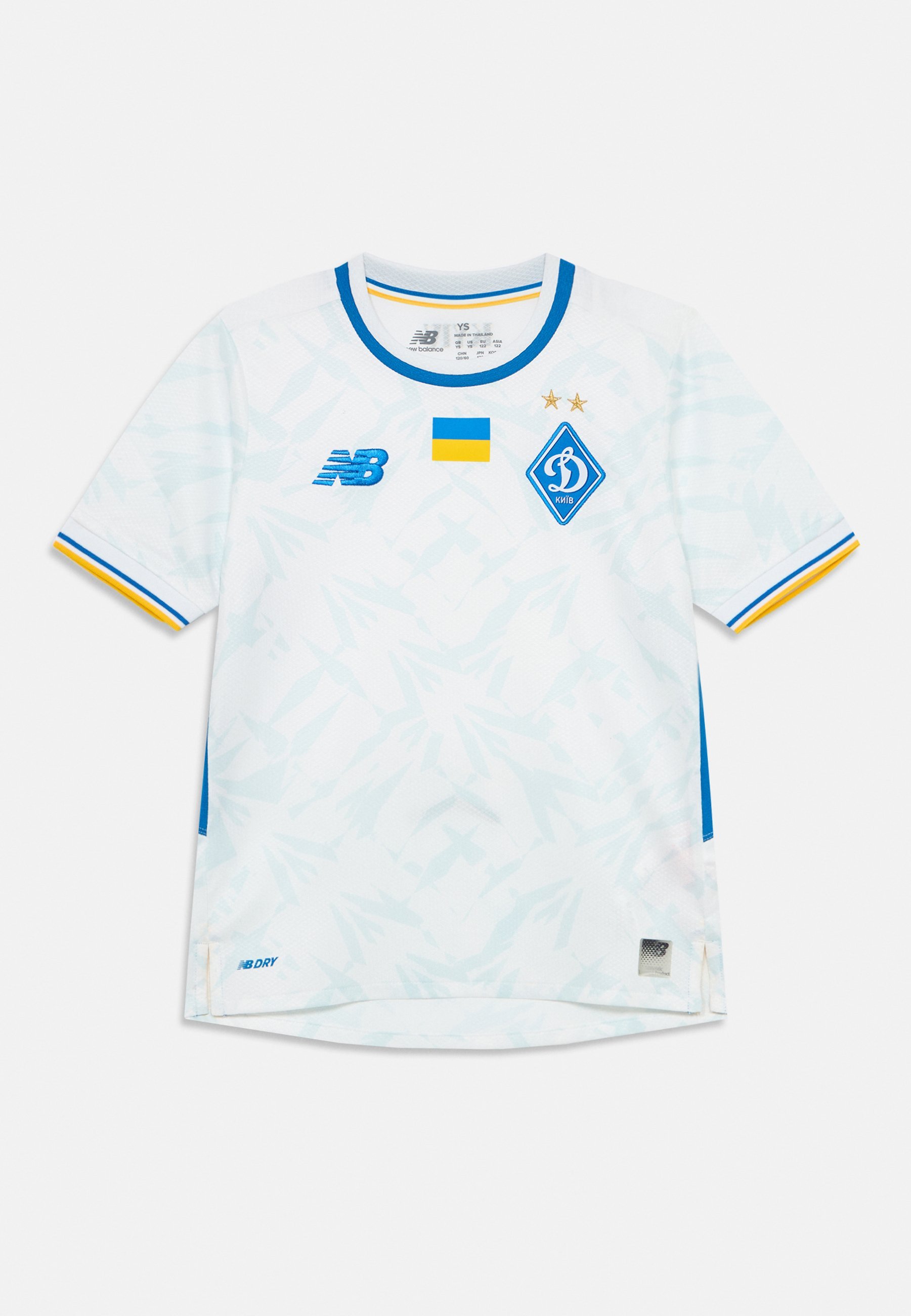 New Balance FC DYNAMO KYIV HOME YOUTH KRÓTKI RĘKAW UNISEX - Odzież klubowa - biały/niebieski