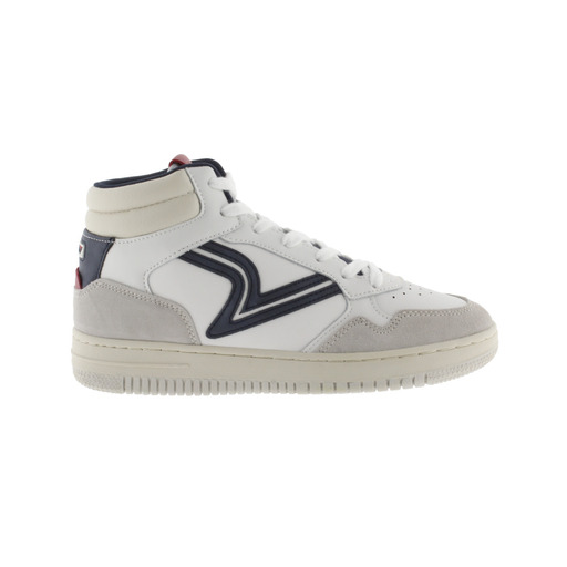  V. 1985 C80 Hi Leder-Ankle-Boots mit Retro-Logo und zweifarbiger Sohle