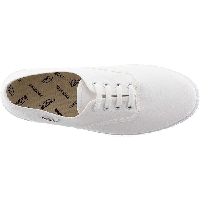 Tênis infantil - VICTORIA - 6613 Branco - Lona - Cadarços - Sola de borracha