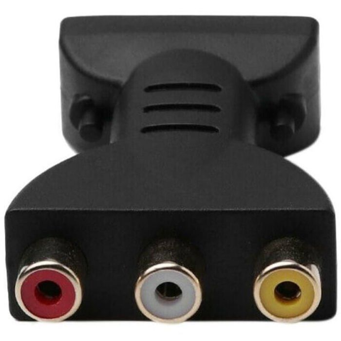Adaptador convertidor de audio y video compuesto AV HDMI macho a 3 RCA hembra
