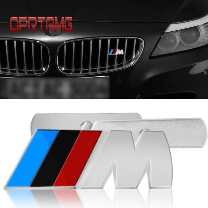Emblème Chrome - BMW - M M Puissance - 3D Métal - Personnalisation Véhicule - Décoration