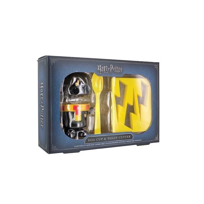 Coquetier et emporte-pièce - PALADONE - Harry Potter - Jaune - Plastique - Rond