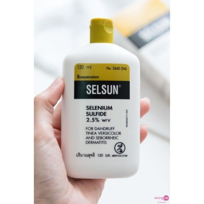 Shampooing antipelliculaire - Selsun sulfure 2,5% - 2 x 120 ml - Anti-pellicules - Anti-chute cheveux