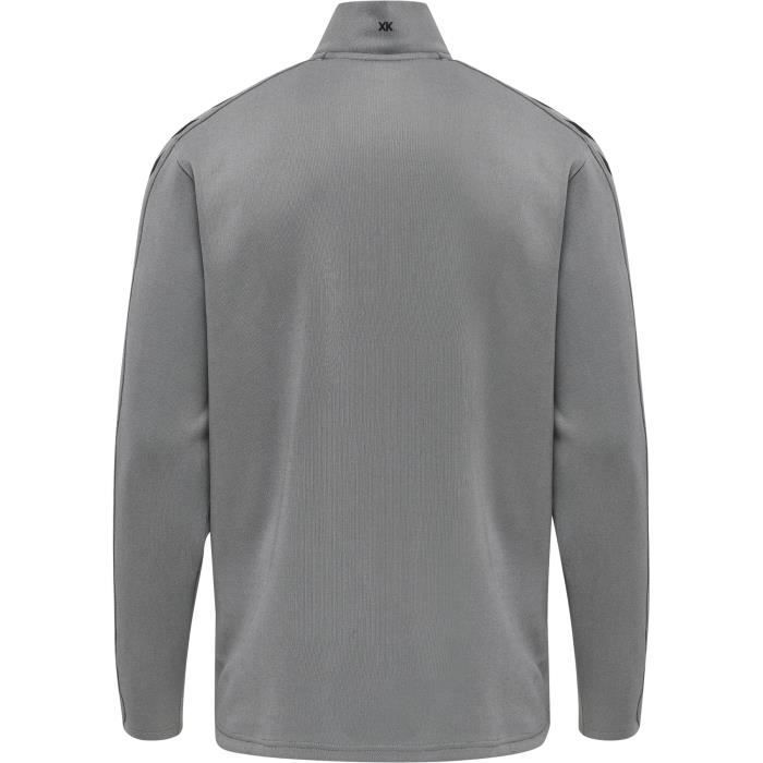 Jaqueta esportiva masculina Hummel Core XK Poly cinza - Mangas compridas respiráveis, fechamento em zíper