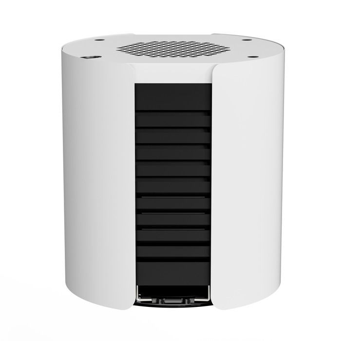 FIREGAS Eilandafzuigkap 450m³/h 38cm - 4 snelheden - Hangende recirculatieafzuigkap - Wit - Energieklasse A