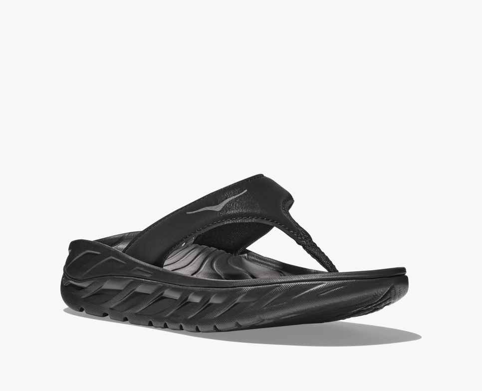 HOKA Ora Recovery Flip Nero / Grigio gabbiano scuro