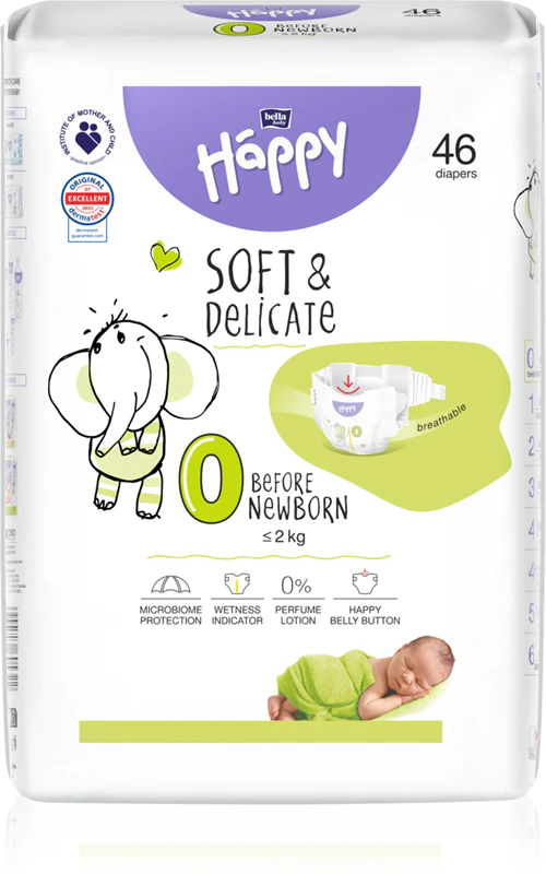 Fraldas descartáveis BELLA Baby Happy Soft&Delicate