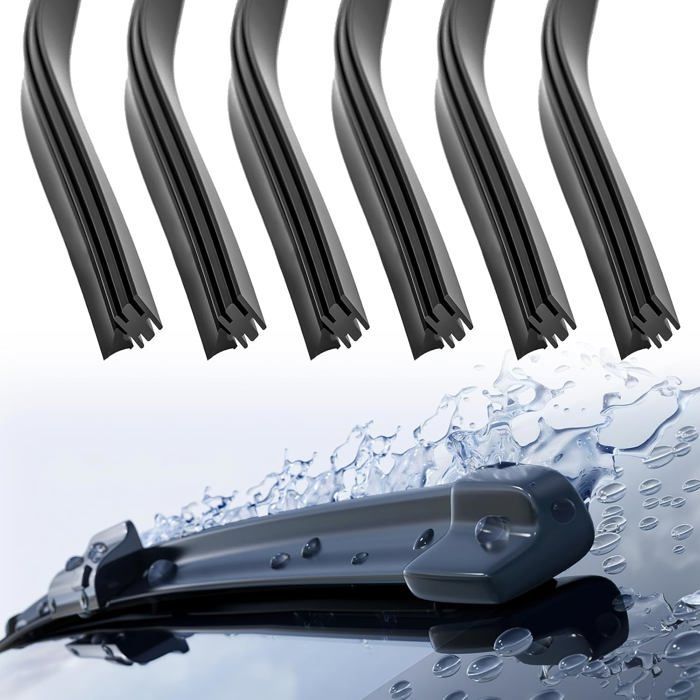 6 escobillas limpiaparabrisas de goma de 800 mm, repuesto universal delantero y trasero, compatibles con todos los vehículos.