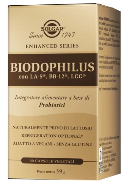 SOLGAR Solgar Biodophilus, complément probiotique, 60 capsules, équilibre de la flore intestinale