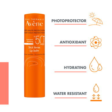 Avène Sun Care huulirasva herkille huulille SPF50 aurinkosuojapuikko herkille huulille 3 g