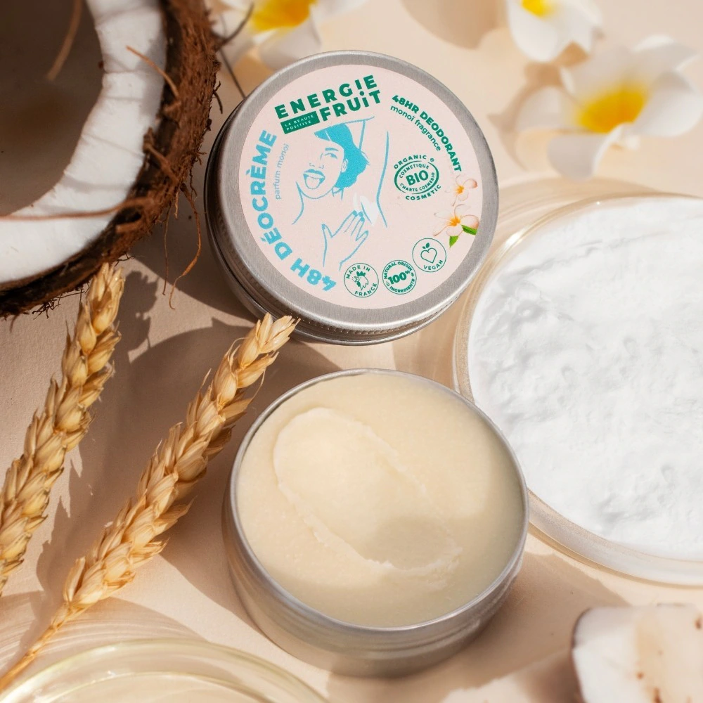 Energie Fruit deocreme 48h monoi certifie bio par ecocert