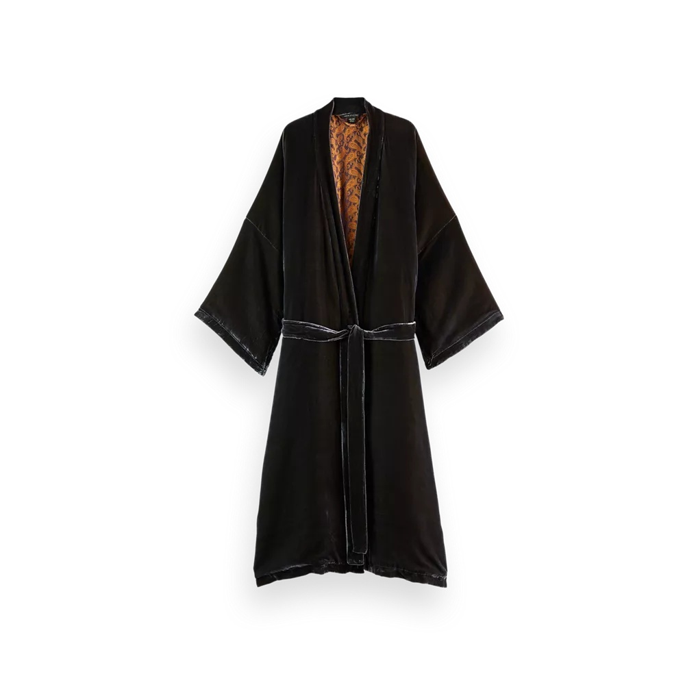 Kimono z kolekcie Saigon od House of Rituals Dlhé kimono z viskózového hodvábneho zamatu