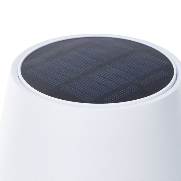 Lampă de masă LED Picco pentru exterior, cu baterie + energie solară, albă