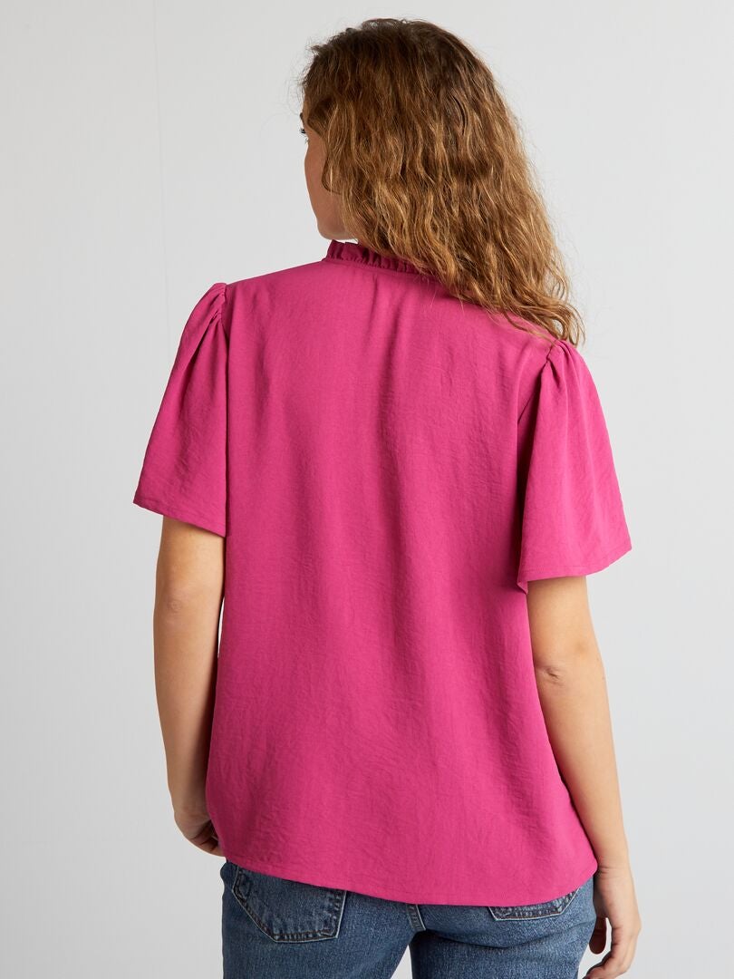 Zachte blouse - ROZE
