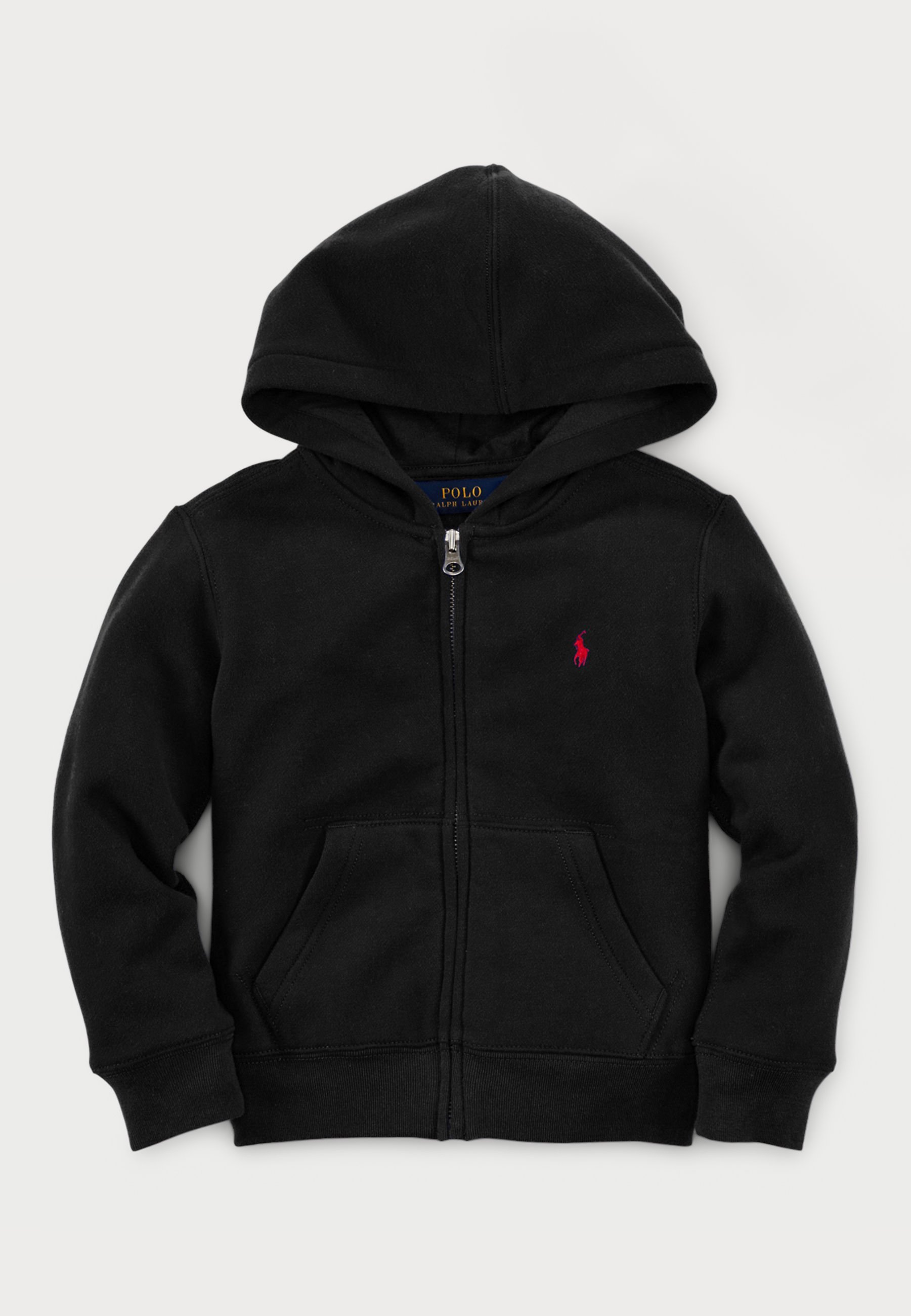 Felpa con cappuccio e zip in misto cotone Polo Ralph Lauren - nera