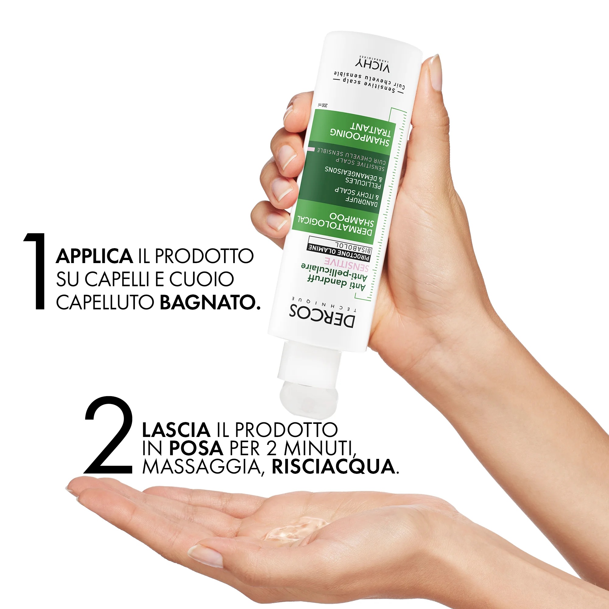 Vichy Dercos Shampoo Anticaspa para Couro Cabeludo Sensível 200 ml