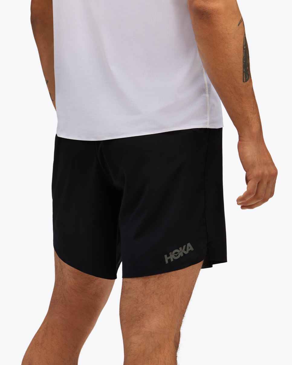 HOKA Glide 7-tommers Short 2-in-1 Zwart